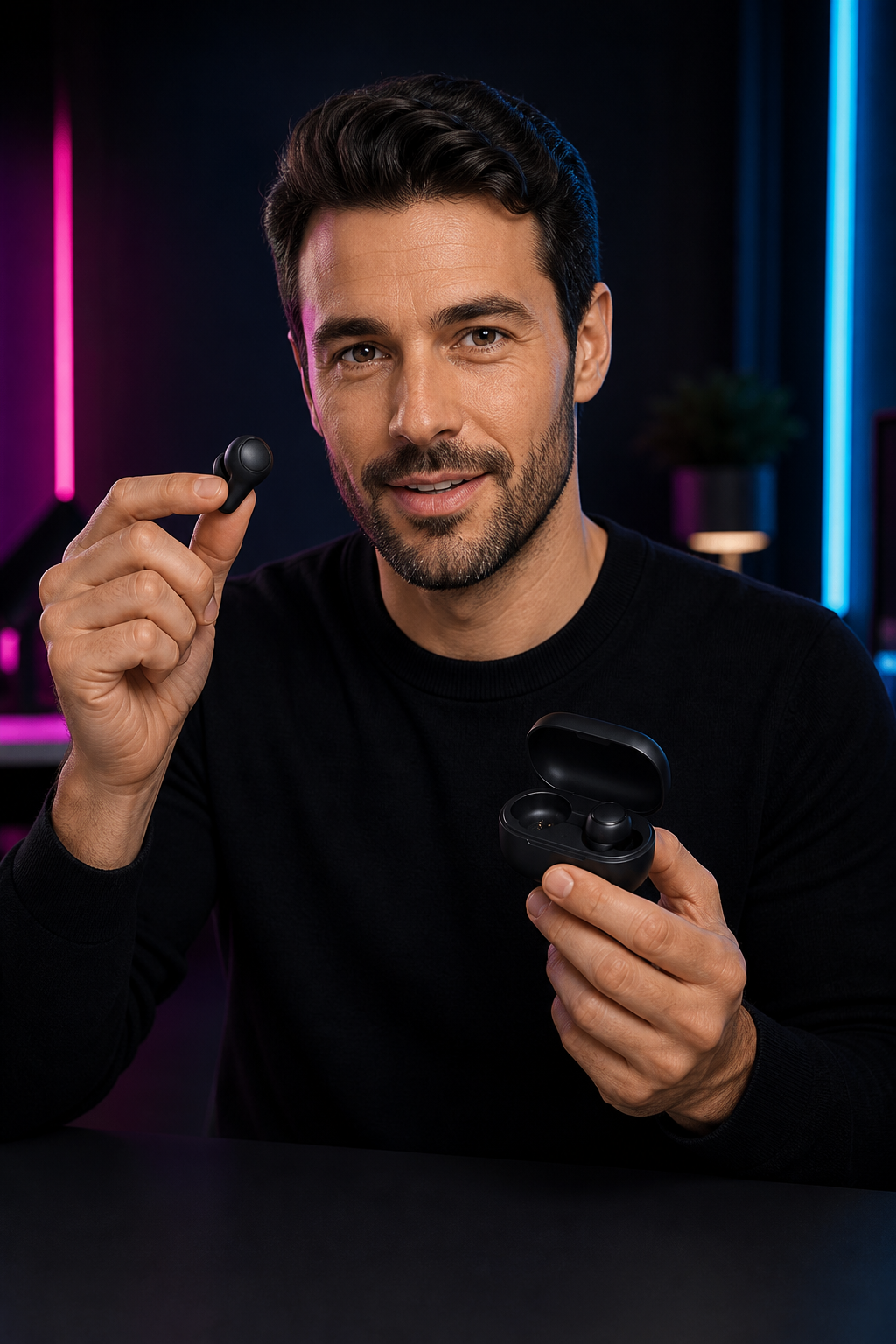 Exemple de LIVE Shopping présentant un produit technologique